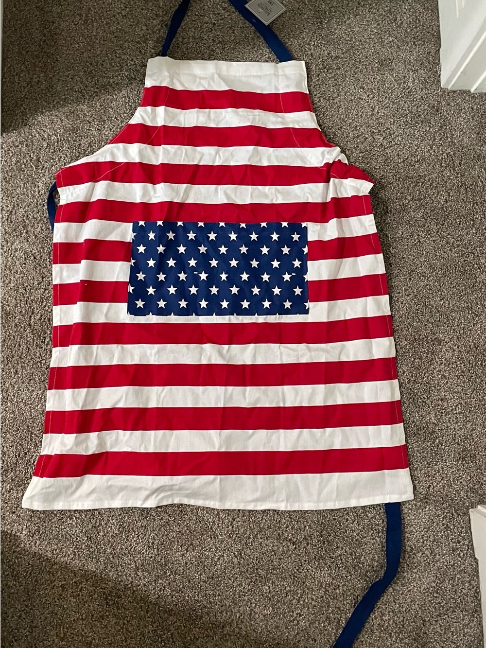 Adults Red & White Striped American Flag Apron Top